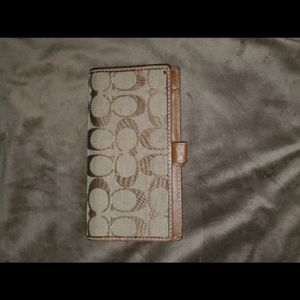 Coach Signature Logo Checkbook